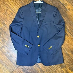 Lauren Ralph Lauren Navy Blazer Women’s Two-Button Single-Breasted Notch Lapel